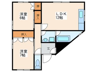 己斐ビルの物件間取画像